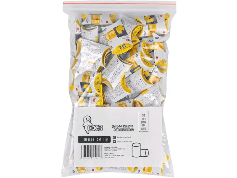 Zátkové chrániče sluchu 3M E-A-R CLASSIC, bal. 50 párů